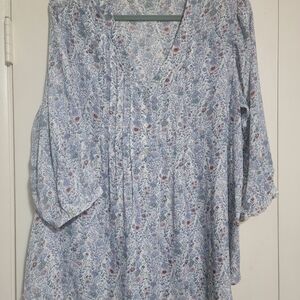 Floral V-Neck Blouse